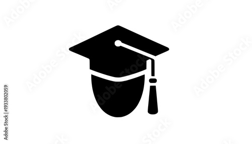 graduation cap on white background
