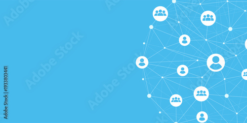 Social Network Connection. Global Business Online Communication. Abstract Plexus Technology Futuristic Network.