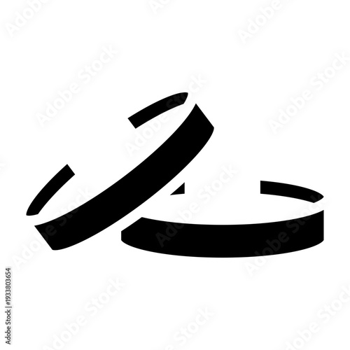 Bangles Vector Glyph Icon Design