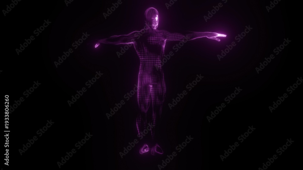 Obraz premium Body digital mesh