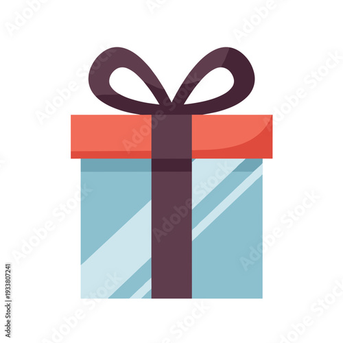 Simple Gift Box with a Dark Ribbon.