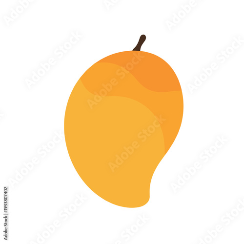 Vibrant Mango Fruit Illustration with Smooth Hues.
