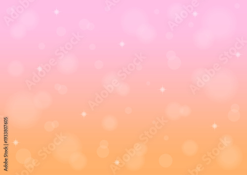 Pink Yellow Gradient Background Wallpaper Decorated With Sparkling Glitter Ornaments