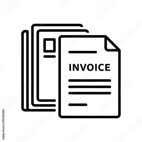 Stack of invoice documents, business paperwork, financial bills, office documents