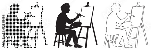 Minimalist vector graphic showing a simple file icon labeled vector file