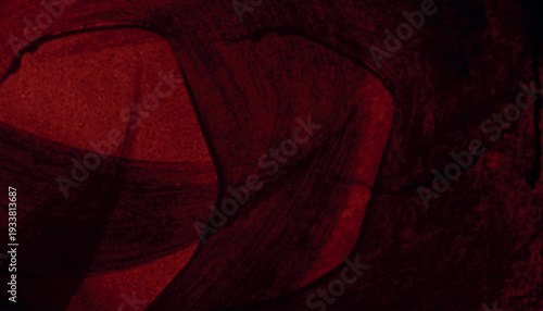 Deep red textured abstract paint strokes brush strokes