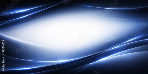 Ethereal Flow: Abstract illustration of flowing, luminous blue lines forming an elegant and dynamic design, creating a sense of movement and energy