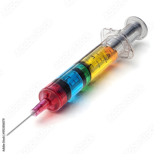 Medical Syringe Isolated on White Background – Healthcare Equipment Concept
