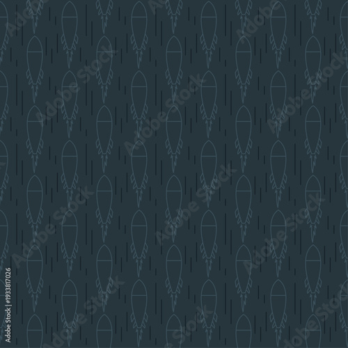 Missile icon seamless pattern vector. Military rocket and weapon background for textile, wrapping paper, and game assets.