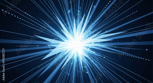 Bright Blue Light Explosion Abstract Background.