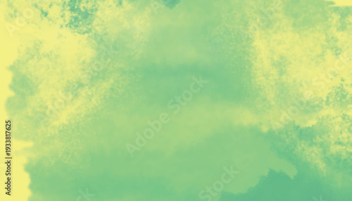 Soft yellow and green watercolor wash background