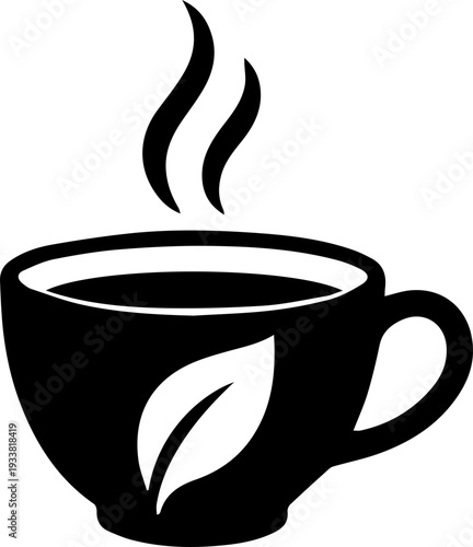 Tea and Coffee Beverage Silhouette Icon Set