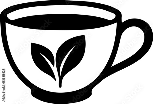 Tea and Coffee Beverage Silhouette Icon Set