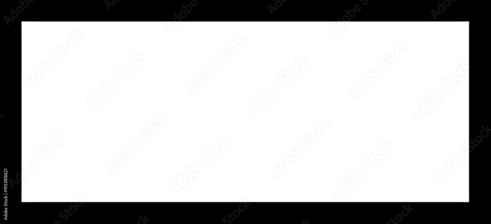 Fototapeta premium Clean white rectangular frame with black border for minimalist graphic design projects, website headers, modern art galleries, and corporate presentation templates