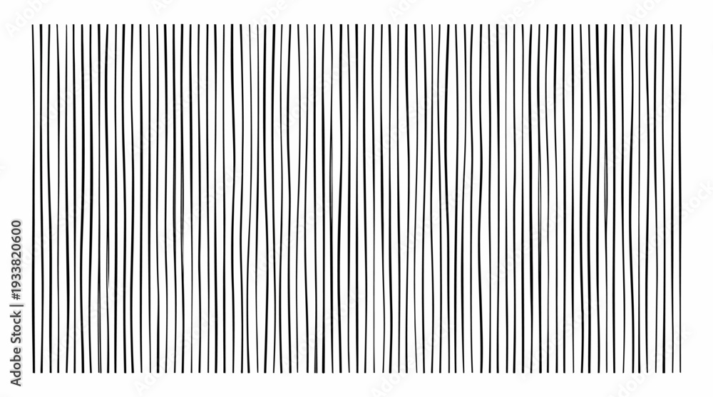 Obraz premium Abstract black and white vertical striped pattern creating optical illusion and geometric texture for modern wall art and minimalist interior design