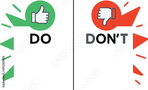 Comparison Infographic Template | Dos & Don’t Visual Design Illustration with Creative Vector Comparison Infographic Template art.