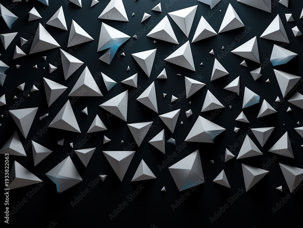 custom made wallpaper toronto digitalGeometric Pyramid Pattern on Dark Background