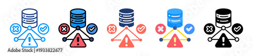 Fault Tolerance Icon Sheet Multiple Style Collection 
