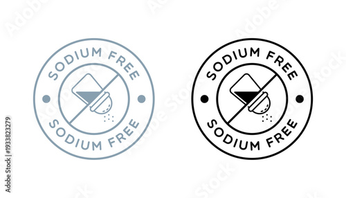 Vector Sodium Free Badge Label