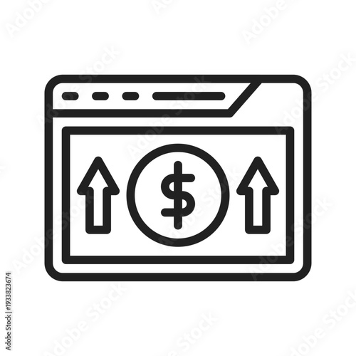 Monetization icon vector image. Suitable for mobile apps, web apps and print media.