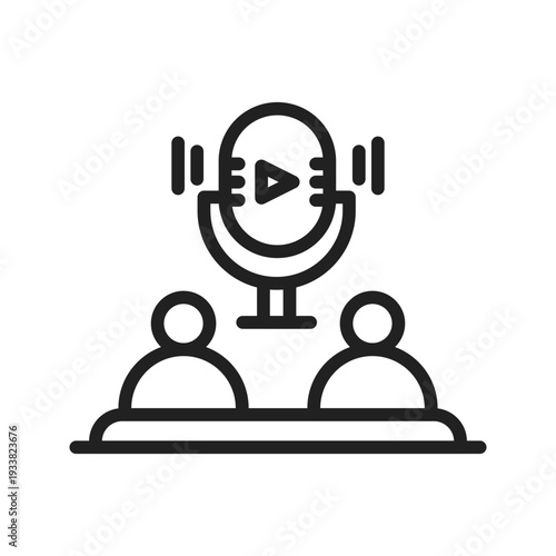 Podcast Hosting icon vector image. Suitable for mobile apps, web apps and print media.