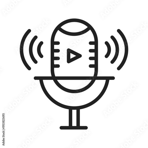 Podcast Network icon vector image. Suitable for mobile apps, web apps and print media.