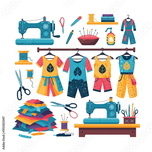 Sewing Craft Supplies and Handmade Clothes Collection