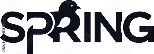 Spring logo featuring a stylized black bird silhouette integrated into the text