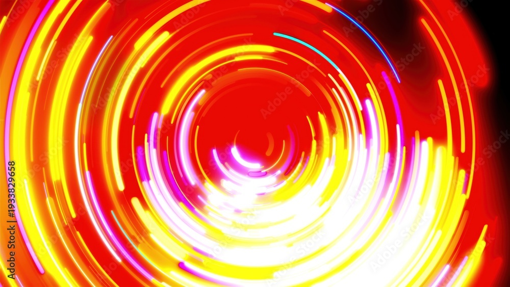 Fototapeta premium Radial neon lines