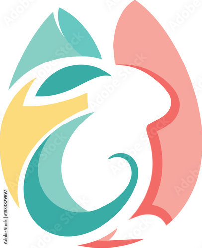 Colorful abstract logo design featuring a stylized heart in the center