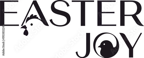 Easter joy logo design featuring a dove and chick symbolism together