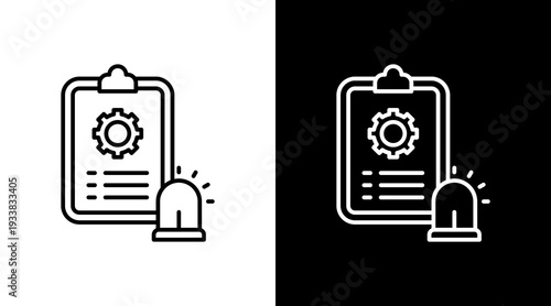 Emergency Response Plan Outline White Icon Set Design