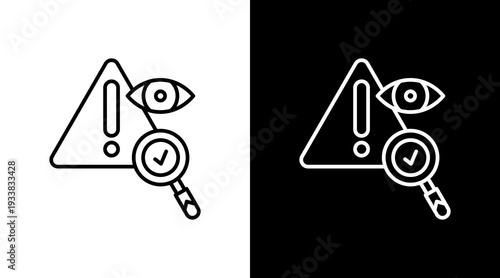 Incident Monitoring Outline White Icon Set Design