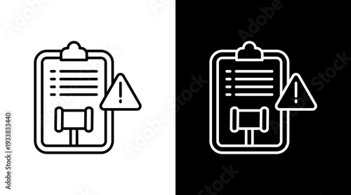 Compliance Incident Outline White Icon Set Design