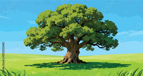 lonely tree in the field