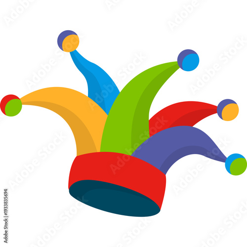Colorful Jester Hat Illustration