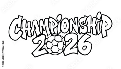 Championship 2026 logo with soccer ball