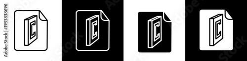 Design black and white icon design concept