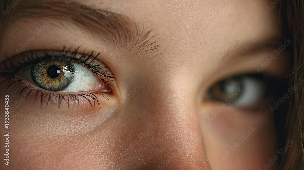 Fototapeta premium Timelapse of life from girl to elderly woman concept. Close-up of beautiful eyes expressing deep emotions and thoughts.