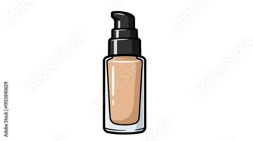Liquid foundation bottle with pump dispenser