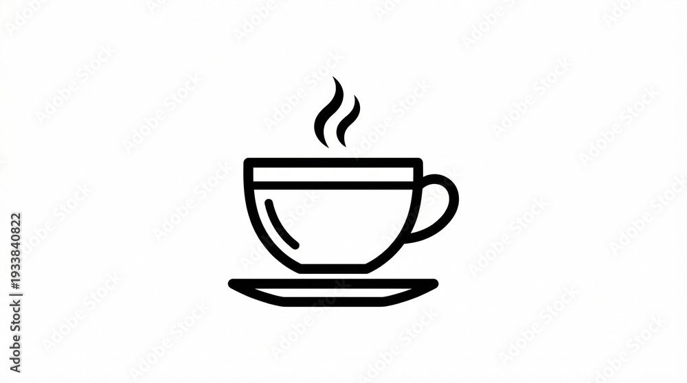 Fototapeta premium Coffee Cup Silhouette Icon
