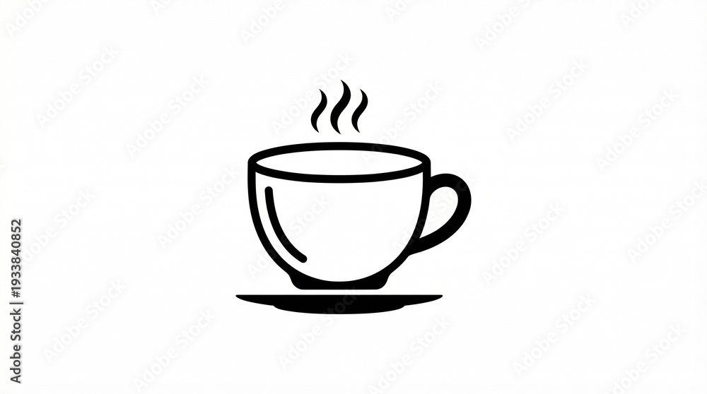 Obraz premium Coffee Cup Silhouette Icon