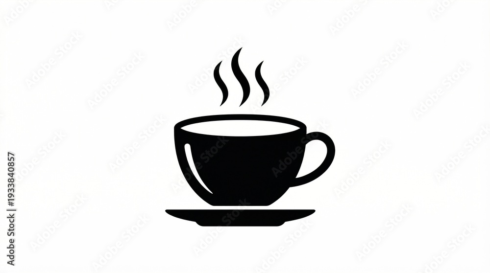 Fototapeta premium Coffee Cup Silhouette Icon