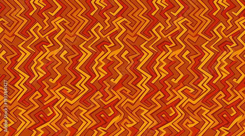 Vibrant Zigzag Pattern with Orange and Yellow.