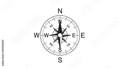 Intricate compass rose illustration with directional markings and cardinal points.