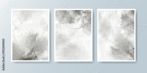 Set of cards with bright colorful vector watercolor background. Design for your date, postcard