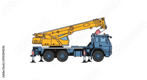 Crane Truck Heavy Machinery Vehicle.