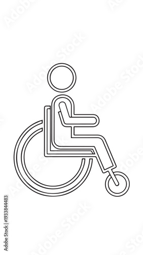 Accessible Wheelchair Icon Representing Mobility and Inclusion.