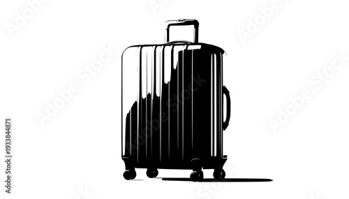 suitcases isolated on white