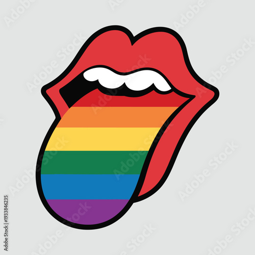 Vibrant rainbow tongue logo symbolizing freedom and self expression